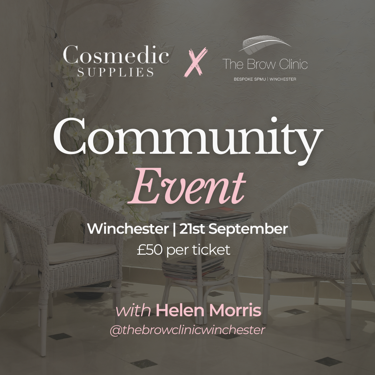 CS Community Event - September 21st - The Brow Clinic Winchester