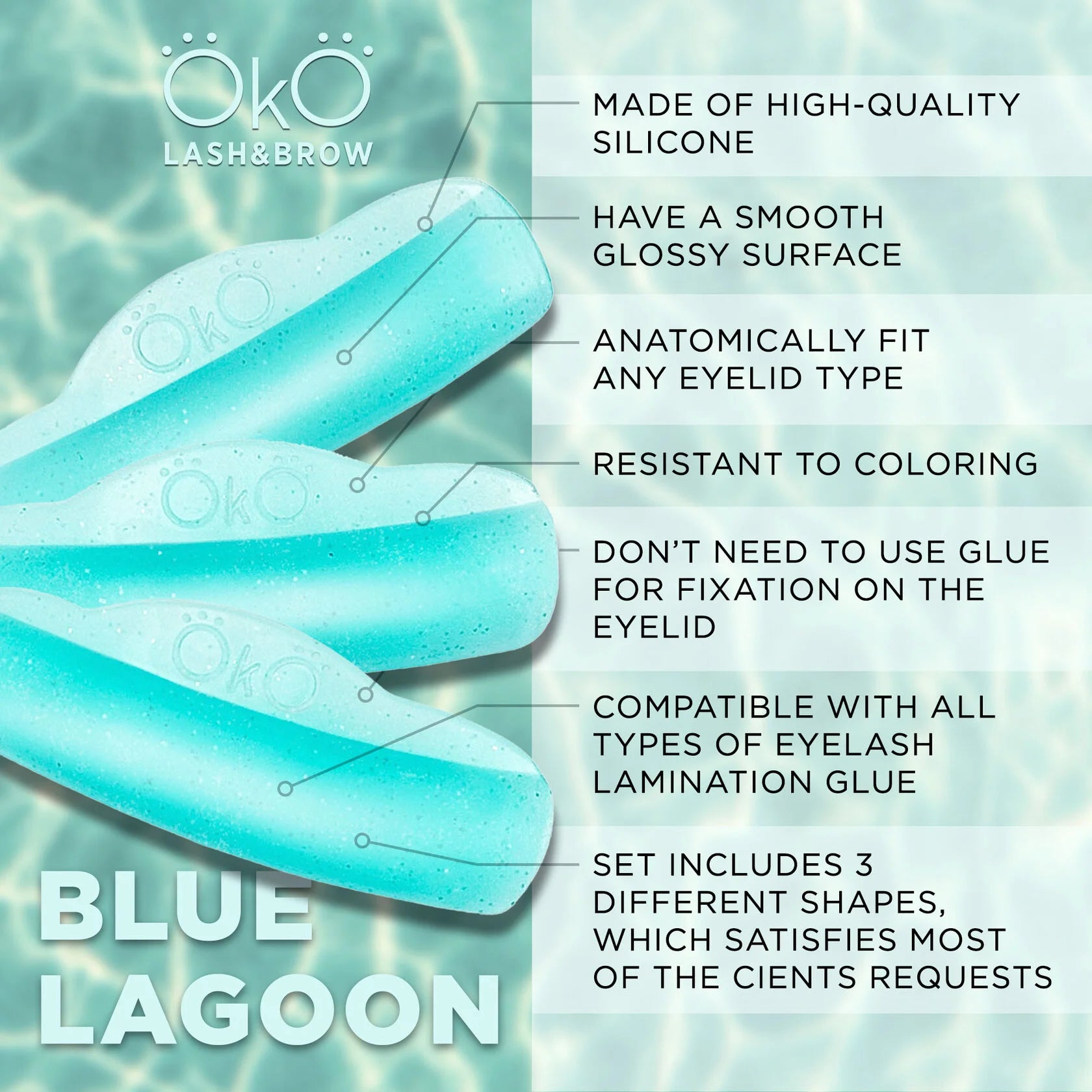 OkO - Lash Lifting Pads - Blue Lagoon