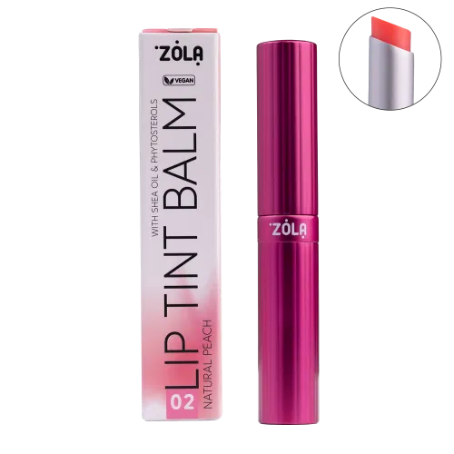 Zola Cosmetics- Lip Tint Balm - 02 Natural Peach