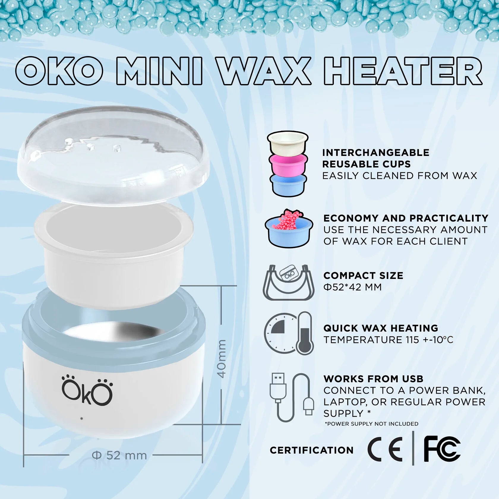 OkO - Mini Wax Heater - White