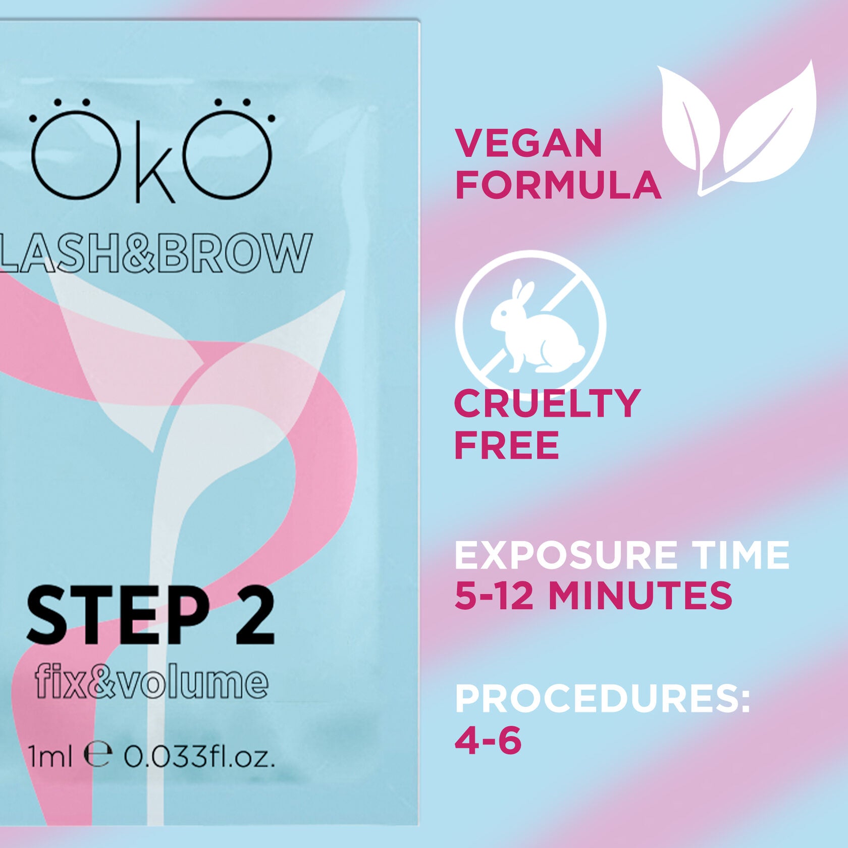 OkO - Eyelash & Eyebrow Lamination Sachets - Step 2 Fix