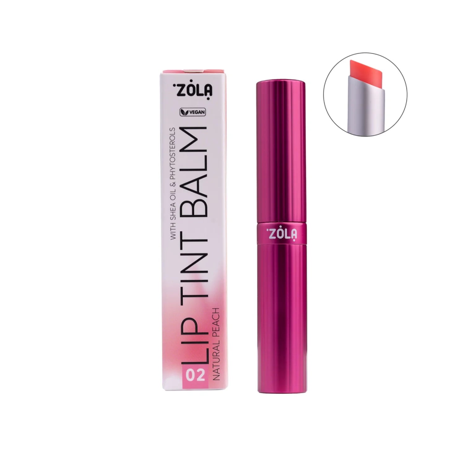 Zola Cosmetics- Lip Tint Balm - 02 Natural Peach