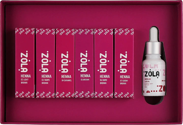 Zola Cosmetics - Eyebrow Henna Mini Kit 6 x 5g