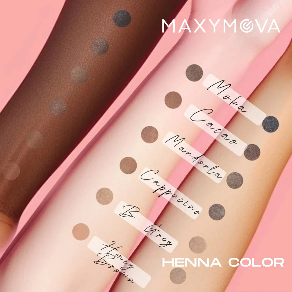 Maxymova - Premium Brow Colour Collection - Kit With 6 Henna Shades & Accessories