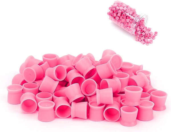 soft silicone ink cups - 300pcs - Pink