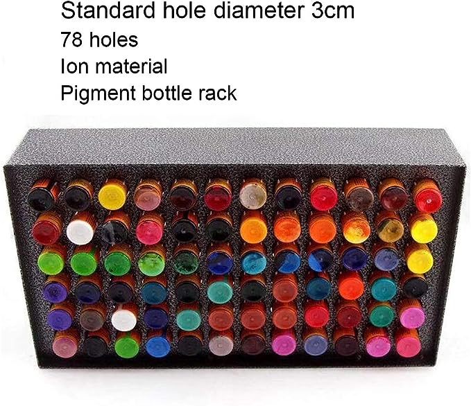 Black Stainless 78 Holes Pigment Holder