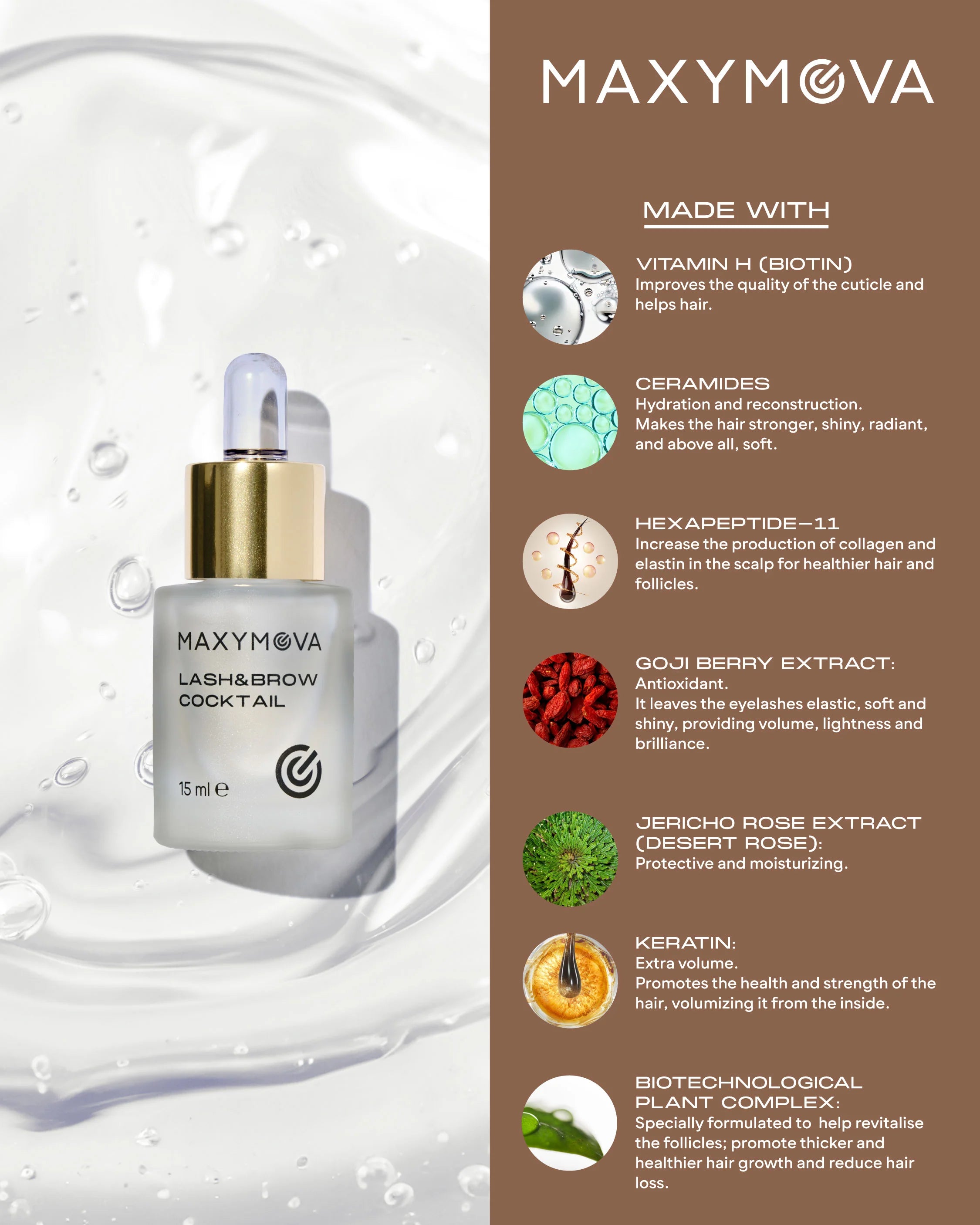 Maxymova - Lash & Brow Cocktail - Final Serum For Lamination And Aftercare - 15ml