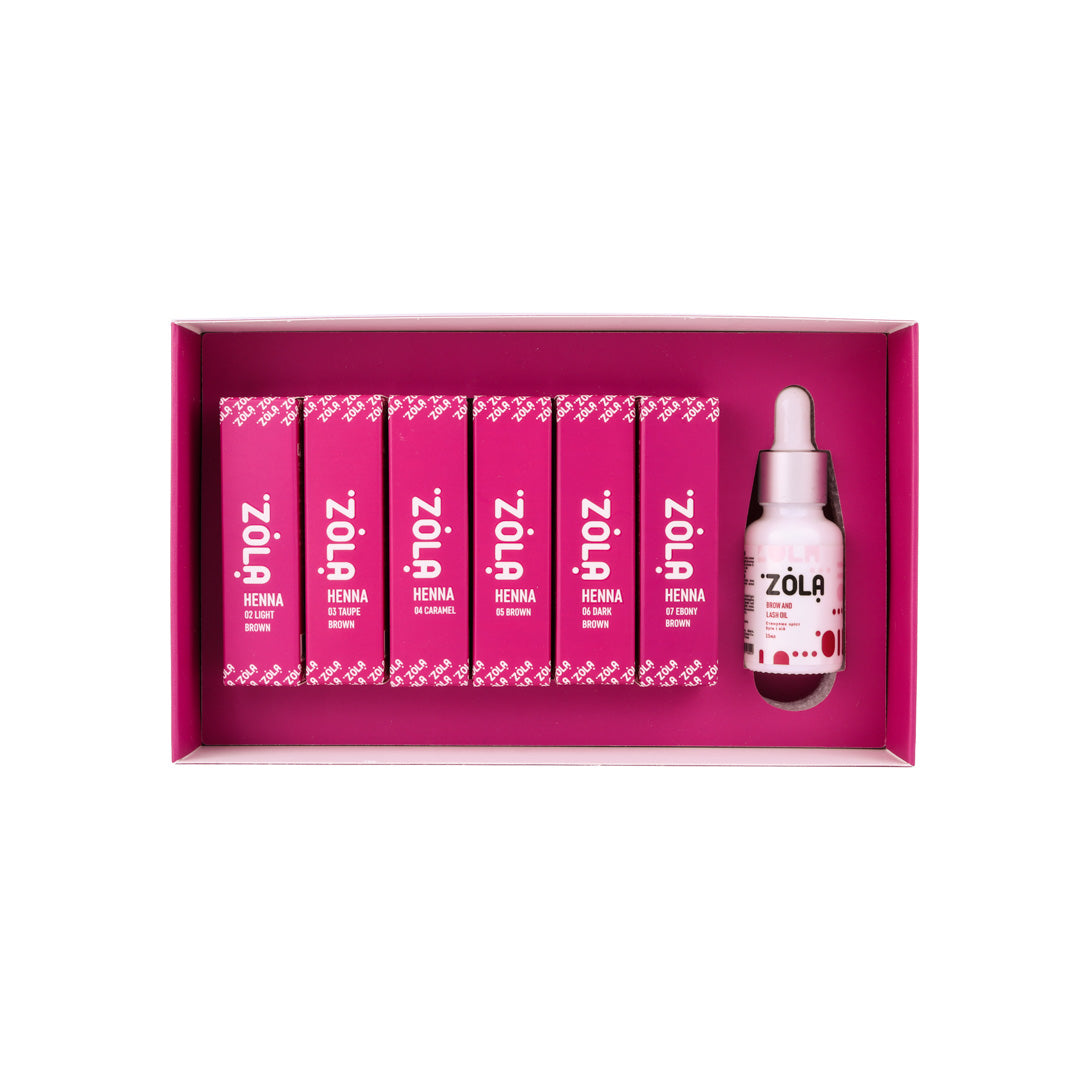 Zola Cosmetics - Eyebrow Henna Mini Kit 6 x 5g