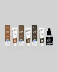 Bronsun - Eyelash & Eyebrow Gel Dye - Best Sellers + Milk Cream Developer - 3 x 15ml
