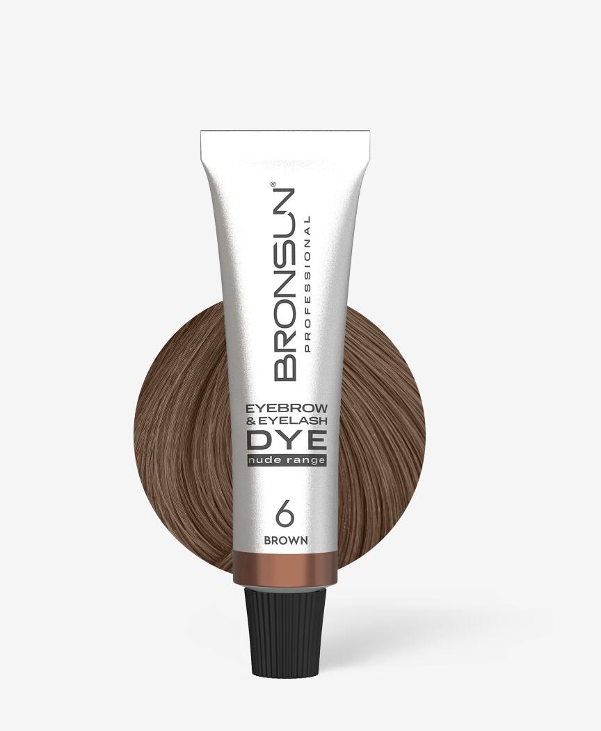 Bronsun- Eyebrow & Eyelash Cream Dye NUDE range #6 Brown 15ml