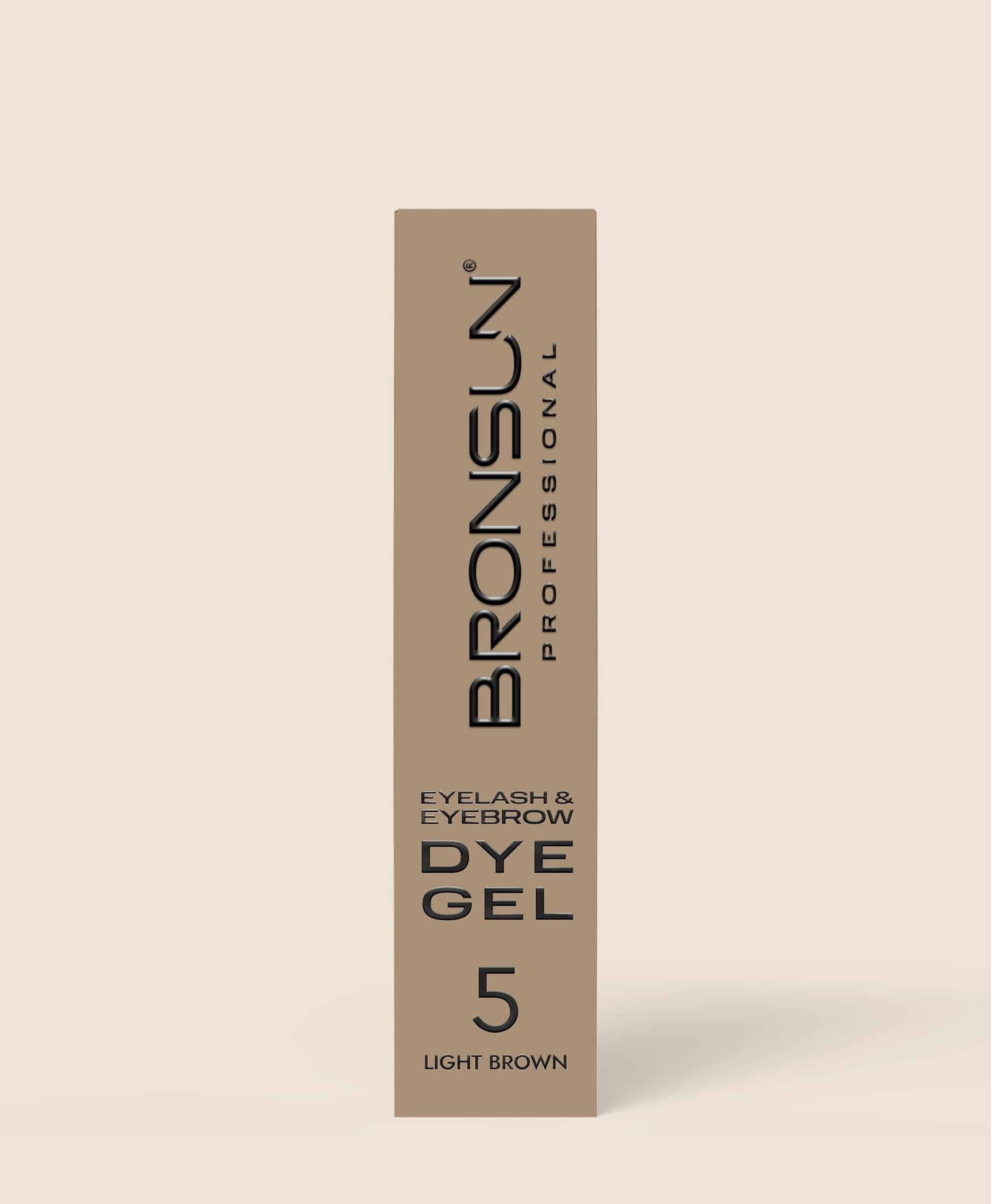 Bronsun - Eyelash & Eyebrow Gel Dye - Light Brown - 15ml